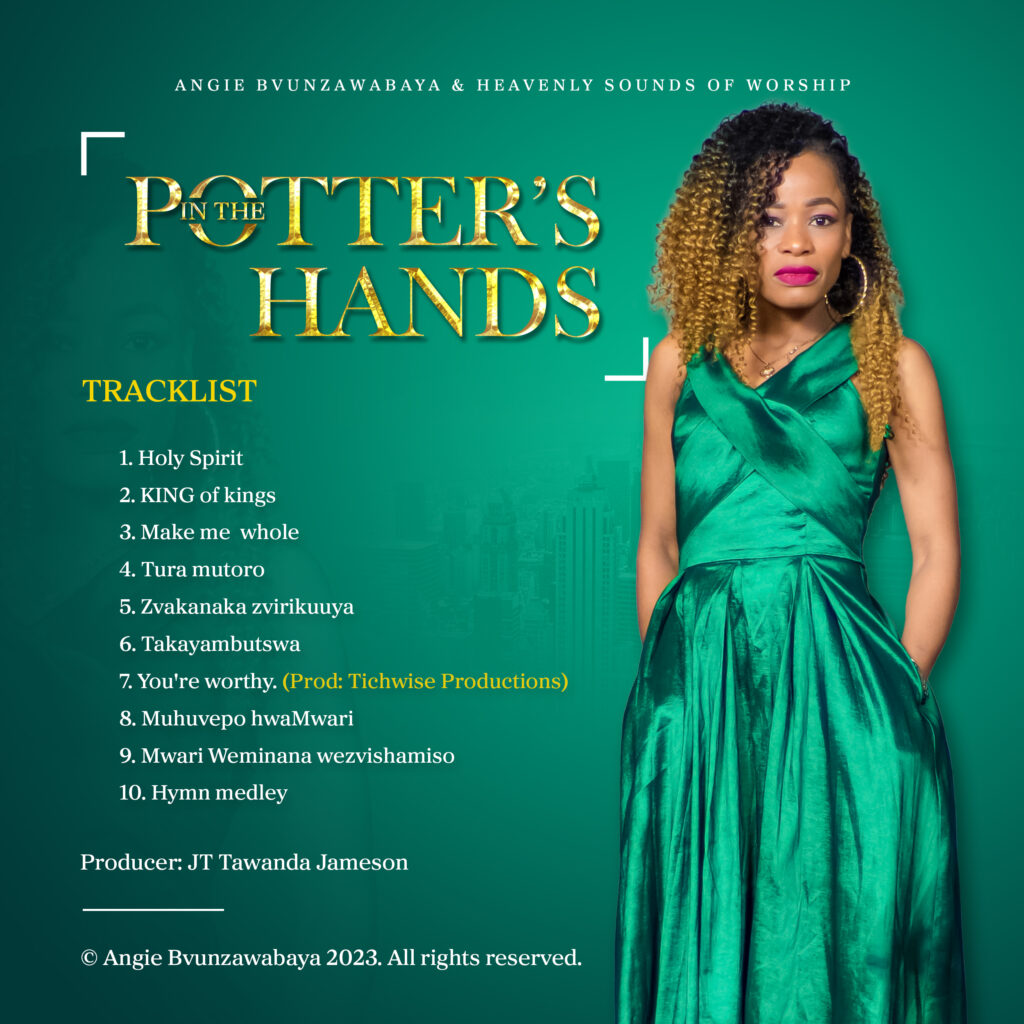 IN THE POTER'S HANDS - ANGIE BVUNZAWABAYA - ALBUM BACK COVER ART